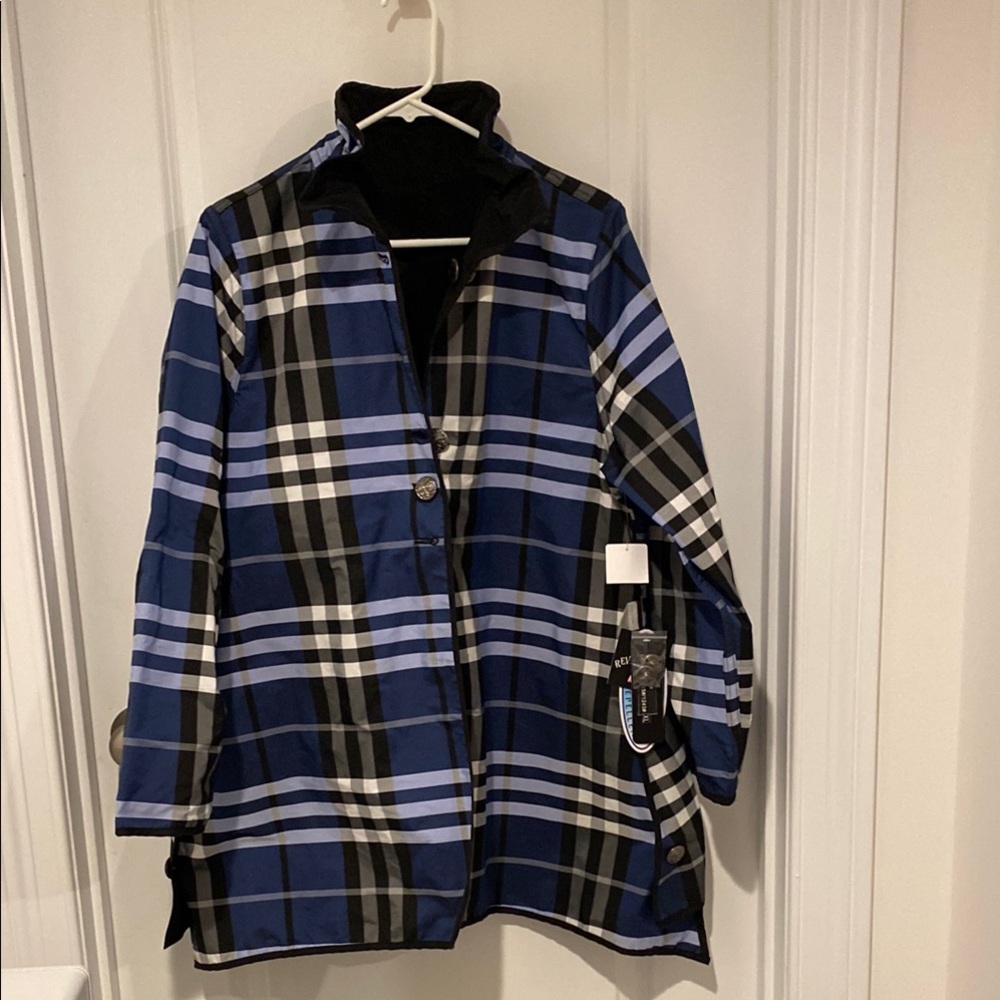 Reversible Blue Plaid Jacket